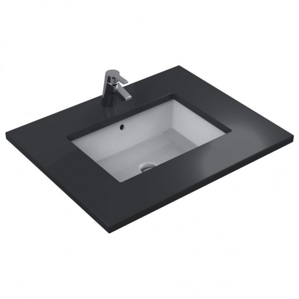 Washbasin Under counter 50x34 material: Porcelain With overflow, color: White surface: Glossy Under counter