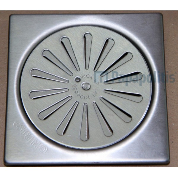 Grate security material: Inox 10x10, color: Chrome Shower drains