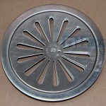 Σχάρα Φ120 από inox 12x12, χρώμα: Χρωμέ Σχάρες ντουζιέρας