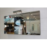 Καθρέπτης, σχήμα: Ορθογώνιο 111x55x15 από κρύσταλλο & Ντουλάπι Matrix Καθρέπτες μπάνιου