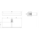 Towel 26,5x7,5x3,5 Fixed material: Brass single, color: Chrome surface: Glossy Towel rails