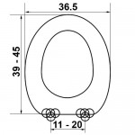 Toilet-seat, style: Wrapover solid, color: White Toilet seats & covers