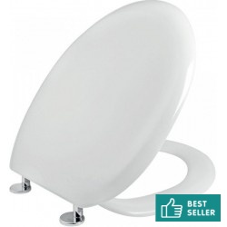 Toilet-seat, style: Wrapover solid, color: White Toilet seats & covers
