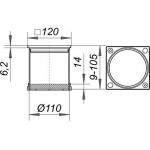 Σωλήνας σχάρας δαπέδου ,(PP) inox 304, 12x12 από inox Σωλήνες