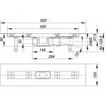 Shower channel for shower & siphon & fixing kit material: Inox 50x15,5x9, color: Chrome Linear shower drains