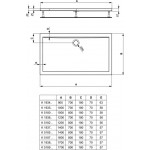 Shower tray Rectangular 100x70 material: Acrylic, color: White surface: Glossy Rectangular Shower tray Rectangular 100x70 material: Acrylic, color: White surface: Glossy Rectangular