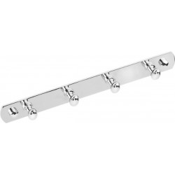 Hook Flat wall mounted material: Brass multi solid, color: Chrome surface: Glossy