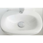 Washbasin Built-in 60x44 material: Porcelain With one hole Without overflow, color: White/Black surface: Glossy Built-in