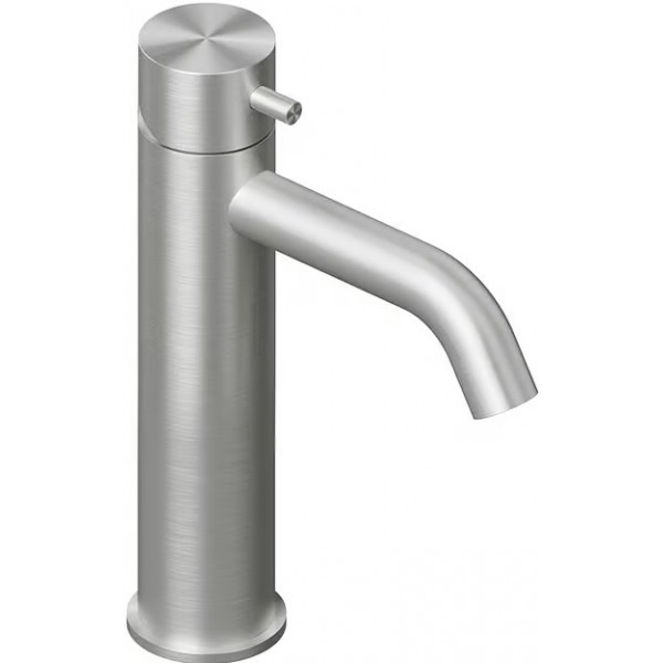 Μπαταρία νιπτήρος επικαθήμενη αναμεικτική από inox χωρίς βαλβίδα AISI 316, χρώμα: Χρωμέ επιφάνεια: Βουρτσισμένη Επικαθήμενες