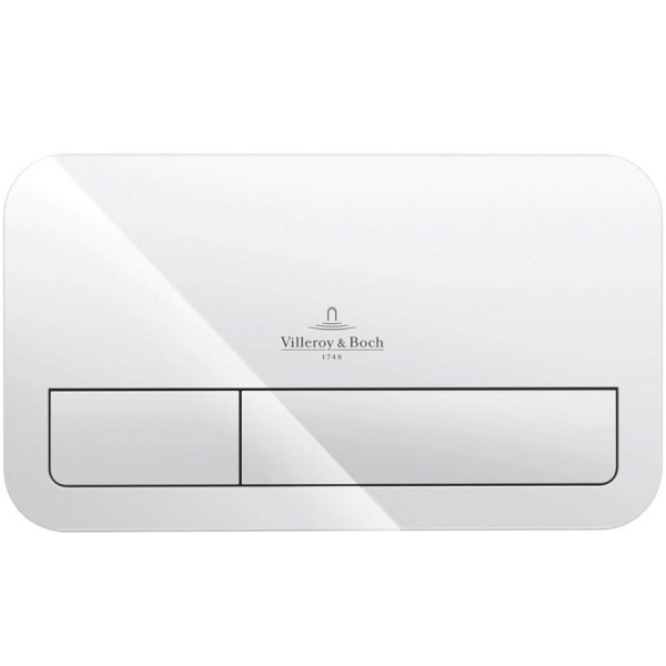 Πλακέτα εντοιχιζόμενου καζανακίου 200S από ABS διπλής ενέργειας μηχανικά, χρώμα: Λευκό επιφάνεια: Γυαλιστερή Πλακέτες