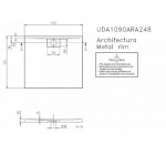 Ντουζιέρα ορθογώνια 100x90 από ακρυλικό Metalrim, white alpin, χρώμα: Λευκό επιφάνεια: Γυαλιστερή Ορθογώνιες