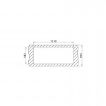 Νεροχύτης ανοξείδωτος 116x50 από inox επιφάνεια: Σατινέ με πάγκο αριστερά / με πάγκο δεξιά ένθετος 2 γούρνες 2B 1D, αντιστρεφόμενος, χρώμα: Χρωμέ Ανοξείδωτοι