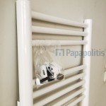 Πετσετοθήκη θερμαινόμενη 40x150 από χάλυβα, χρώμα: Λευκό επιφάνεια: Γυαλιστερή Πετσετοθήκες θερμαινόμενες
