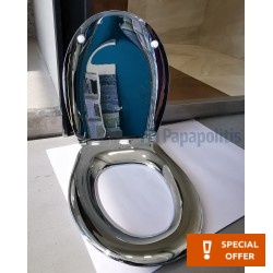 Toilet-seat, style: Wrapover Slim, color: Chrome Toilet seats & covers