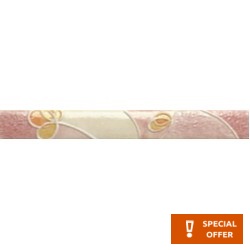 Border (listello) 5x40 Italy 1st choice surface: Glossy, hue: Pink Tile Liners (Listello)-Decore