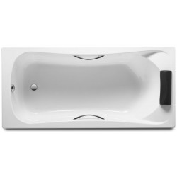 Bathtub Rectangular 170x80 material: Acrylic, color: White with grab bars surface: Glossy Rectangular