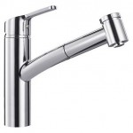 Kitchen tap Deck-mounted material: Brass with shower, color: Chrome surface: Glossy Deck-mounted