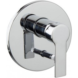 Shower tap Wall-mounted external part 2 way material: Brass mixer With plate without hand shower, hose and holder, color: Chrome surface: Glossy Wall-mounted - external part