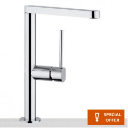 Kitchen tap Deck-mounted material: Brass, color: Chrome surface: Glossy