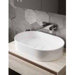 Washbasin Free standing 60x40x13 material: Porcelain With overflow Without hole, color: White surface: Glossy Free standing Washbasin Free standing 60x40x13 material: Porcelain With overflow Without hole, color: White surface: Glossy Free standing