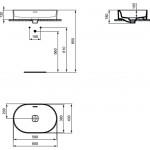 Washbasin Free standing 60x40x13 material: Porcelain With overflow Without hole, color: White surface: Glossy Free standing Washbasin Free standing 60x40x13 material: Porcelain With overflow Without hole, color: White surface: Glossy Free standing