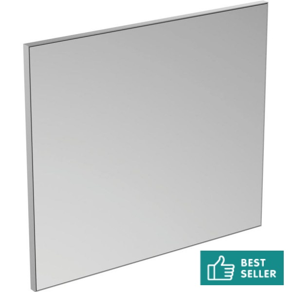 Καθρέπτης, σχήμα: Ορθογώνιο 80x70 από κρύσταλλο με πλαίσιο, χρώμα: Χρωμέ Καθρέπτες μπάνιου