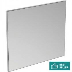 Bathroom mirror, shape: Rectangle 80x70 material: Crystal with frame, color: Chrome Mirrors
