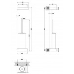 Brush (broom) Floor standing material: Brass, color: Chrome surface: Glossy Toilet brush holders