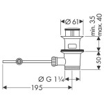 Waste Valve pop-up With overflow material: Brass surface: Glossy, color: Chrome Waste overflows Waste Valve pop-up With overflow material: Brass surface: Glossy, color: Chrome Waste overflows