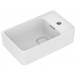 Washbasin Wall-mounted 45x27x17 With 1 bowl With hole on the right With overflow / no pedestal material: Porcelain, color: White surface: Glossy Wall-mounted Washbasin Wall-mounted 45x27x17 With 1 bowl With hole on the right With overflow / no pedestal material: Porcelain, color: White surface: Glossy Wall-mounted