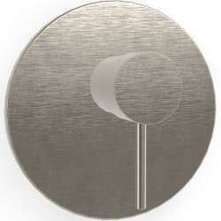 Shower tap Wall-mounted external part 1 way material: Brass mixer With plate without hand shower, hose and holder, color: Chrome surface: Brushed Wall-mounted - external part