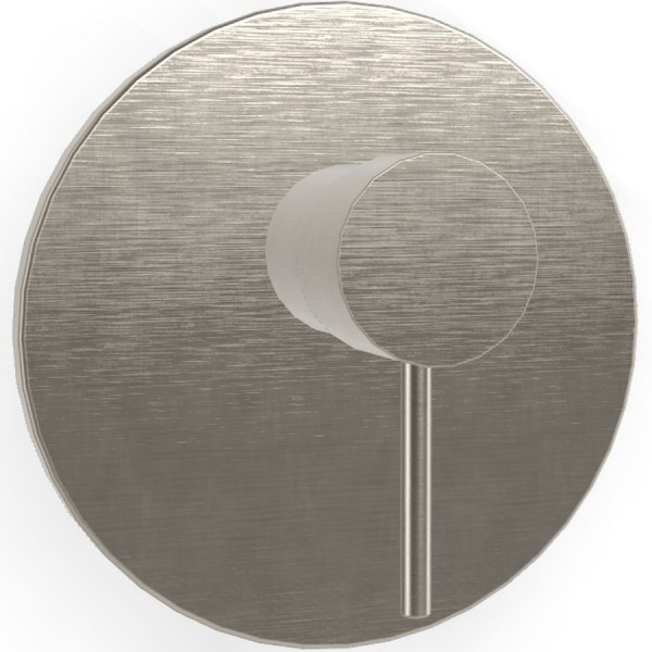 Shower tap Wall-mounted external part 1 way material: Brass mixer With plate without hand shower, hose and holder, color: Chrome surface: Brushed Wall-mounted - external part