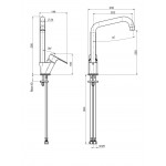 Kitchen tap Deck-mounted material: Brass, color: Chrome surface: Glossy Deck-mounted Kitchen tap Deck-mounted material: Brass, color: Chrome surface: Glossy Deck-mounted