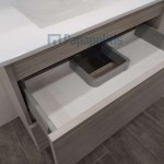 Bathroom furniture set with washbasin 80x47x60 material: Wood composite wall mounted, color: Wood Oak Bathroom furniture sets