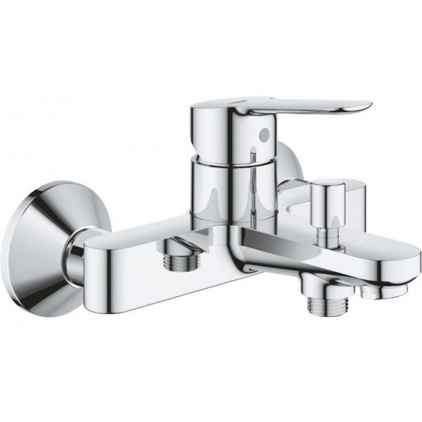 Bathtub tap Wall-mounted exposed material: Brass without hand shower, hose and holder NEW, mixer, color: Chrome surface: Glossy Wall-mouned exposed