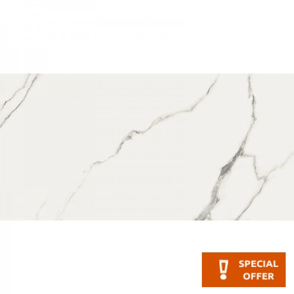 Floor tiles 60x120 Italy levigato, style: marble 1st choice rettificato surface: Glossy, hue: White/Grey Plain tiles Floor tiles 60x120 Italy levigato, style: marble 1st choice rettificato surface: Glossy, hue: White/Grey Plain tiles