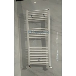 Πετσετοθήκη θερμαινόμενη 50x120 από σίδερο & Διακόπτης & Στήριγμα, επίτοιχη, χρώμα: Λευκό επιφάνεια: Ματ Πετσετοθήκες θερμαινόμενες