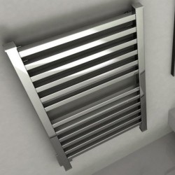 Πετσετοθήκη θερμαινόμενη 50x120 από σίδερο & Διακόπτης & Στήριγμα, επίτοιχη, χρώμα: Χρωμέ επιφάνεια: Γυαλιστερή Πετσετοθήκες θερμαινόμενες