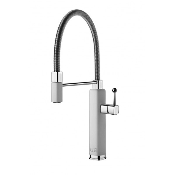 Kitchen tap Deck-mounted material: Inox with shower, color: Chrome surface: Matt Deck-mounted Kitchen tap Deck-mounted material: Inox with shower, color: Chrome surface: Matt Deck-mounted