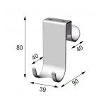 Hook Hanging material: Brass multi, color: Chrome surface: Glossy Hooks