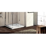 Shower tray Rectangular 80x75x4 material: Acrylic, color: White surface: Glossy Rectangular