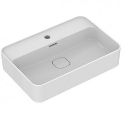 Washbasin Free standing 60x40x13 material: Porcelain With one hole With overflow, color: White surface: Glossy Free standing
