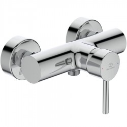Shower tap Wall-mounted exposed material: Brass mixer without hand shower, hose and holder, color: Chrome surface: Glossy