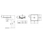 Washbasin Free standing 50x40x13 material: Porcelain With overflow Without hole, color: White surface: Glossy Free standing