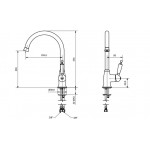 Kitchen tap Deck-mounted material: Brass, color: Bronze surface: Brushed Deck-mounted Kitchen tap Deck-mounted material: Brass, color: Bronze surface: Brushed Deck-mounted