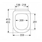 Toilet-seat soft closing, style: Wrapover QuickRelease, color: White Toilet seats & covers