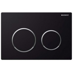 Flush wall plates for concealed cistern Actuation dual flush valve material: ABS, color: Black surface: Glossy Flush plates