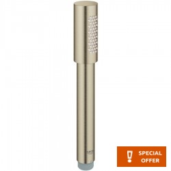 Τηλέφωνο ντους 1 ροής brushed nickel, χρώμα: Χρωμέ επιφάνεια: Βουρτσισμένη