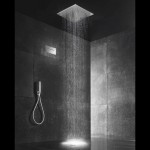 Shower head Ceiling-mounted 38x38 material: Inox, style: 1 spray, color: Chrome surface: Glossy Overhead showers