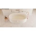 Μπανιέρα ελευθέρας τοποθέτησης 175x88x56 από solid surface επιφάνεια: Ματ, χρώμα: Λευκό χωρίς λαβές